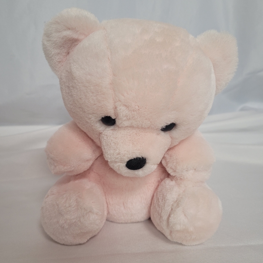 Vintage Prestige Toy Corp Pink Sunshine Bear Rattle 9" 1985 Stuffed Animal Plush